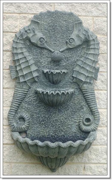 Two Seahorse Wall Fountain
